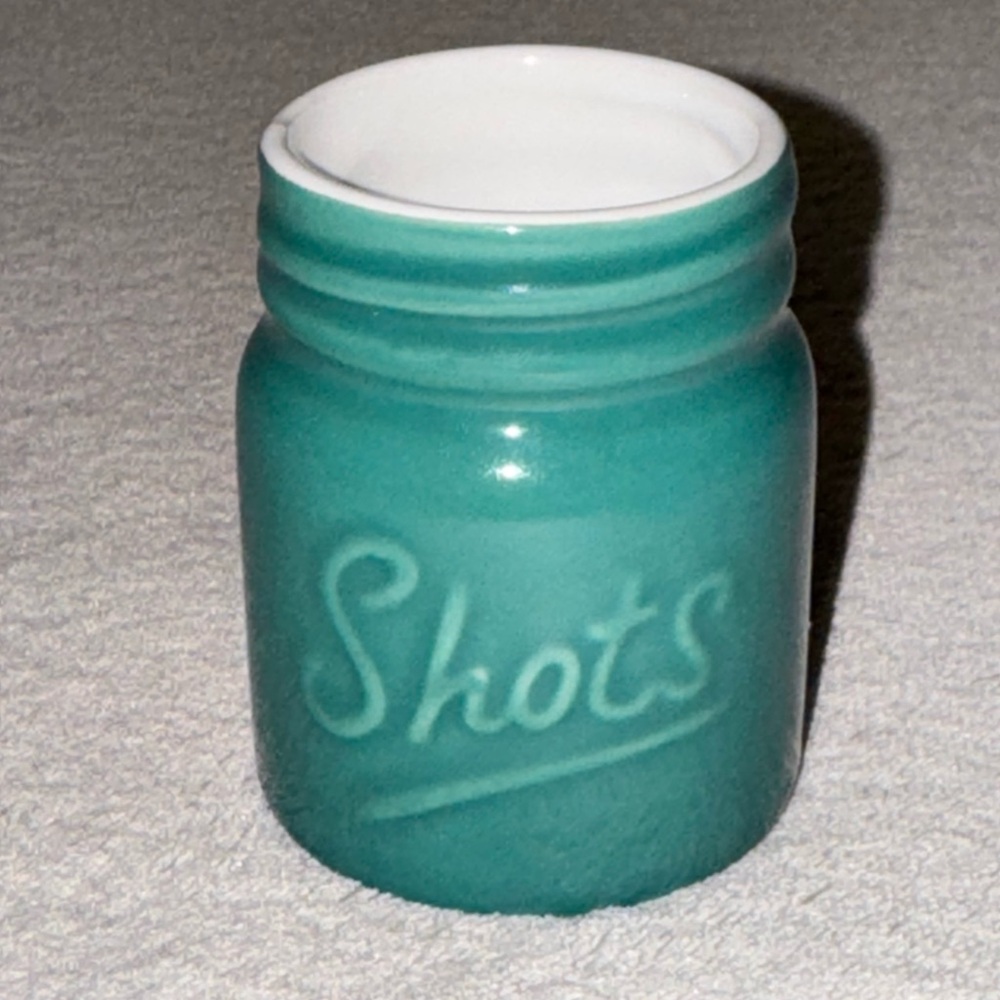Teal Ceramic Shot Glass
